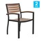 Flash Furniture Indoor/Outdoor Faux Teak Patio Chairs, PK2 2-XU-DG-HW6006-GG - alternate 5